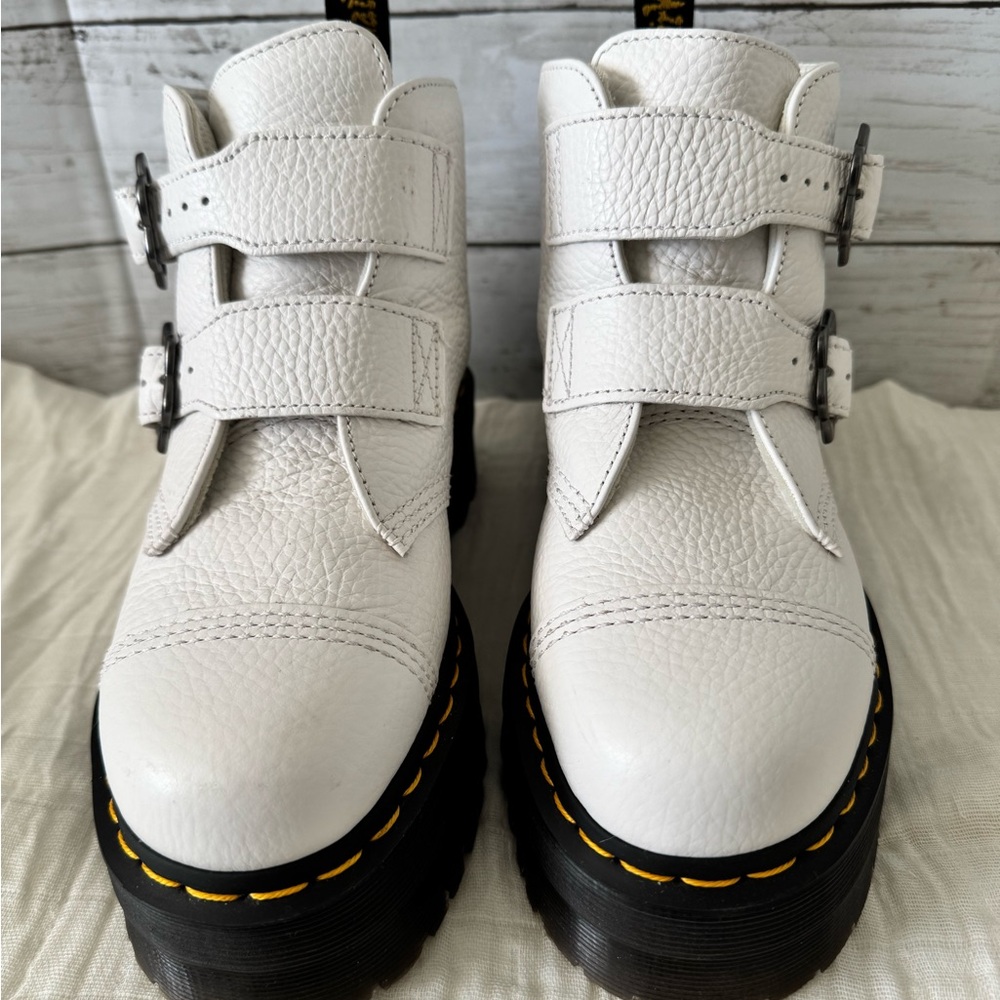 Dr. Martens Devon Flower Leather Ankle Boots